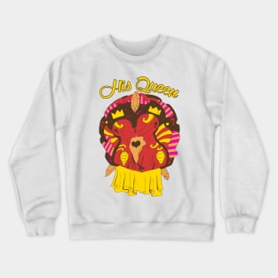 Red Lovers Kiss - His Queen Crewneck Sweatshirt